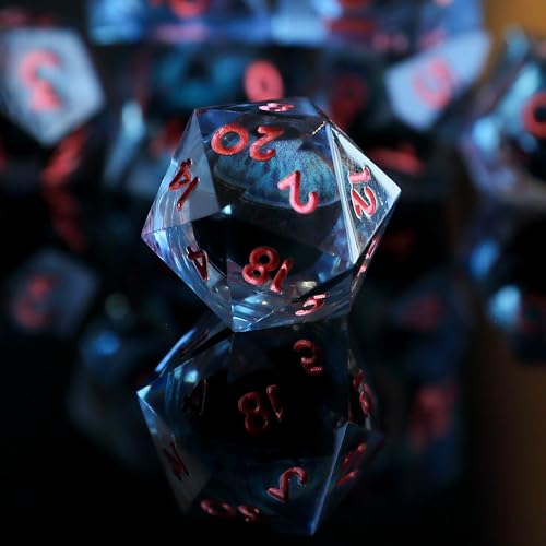 7 Piece Resin Sharp Edge Dice Set B928639