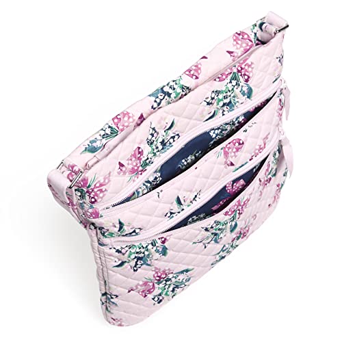 Cotton Triple Zip Hipster Crossbody Purse D3935