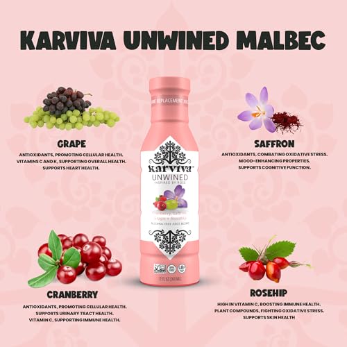 Pack of 4 12 fl oz Non Alcoholic Malbec Wine Q78450