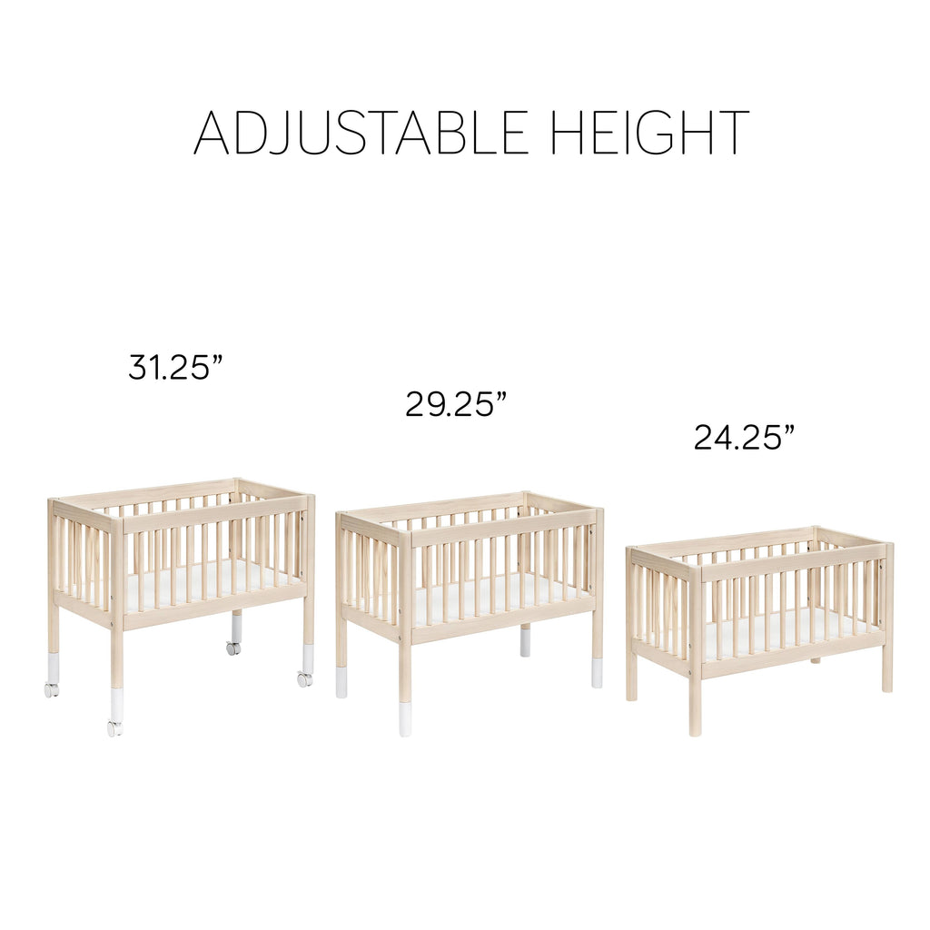 White Washed Natural Portable Bassinet T35136