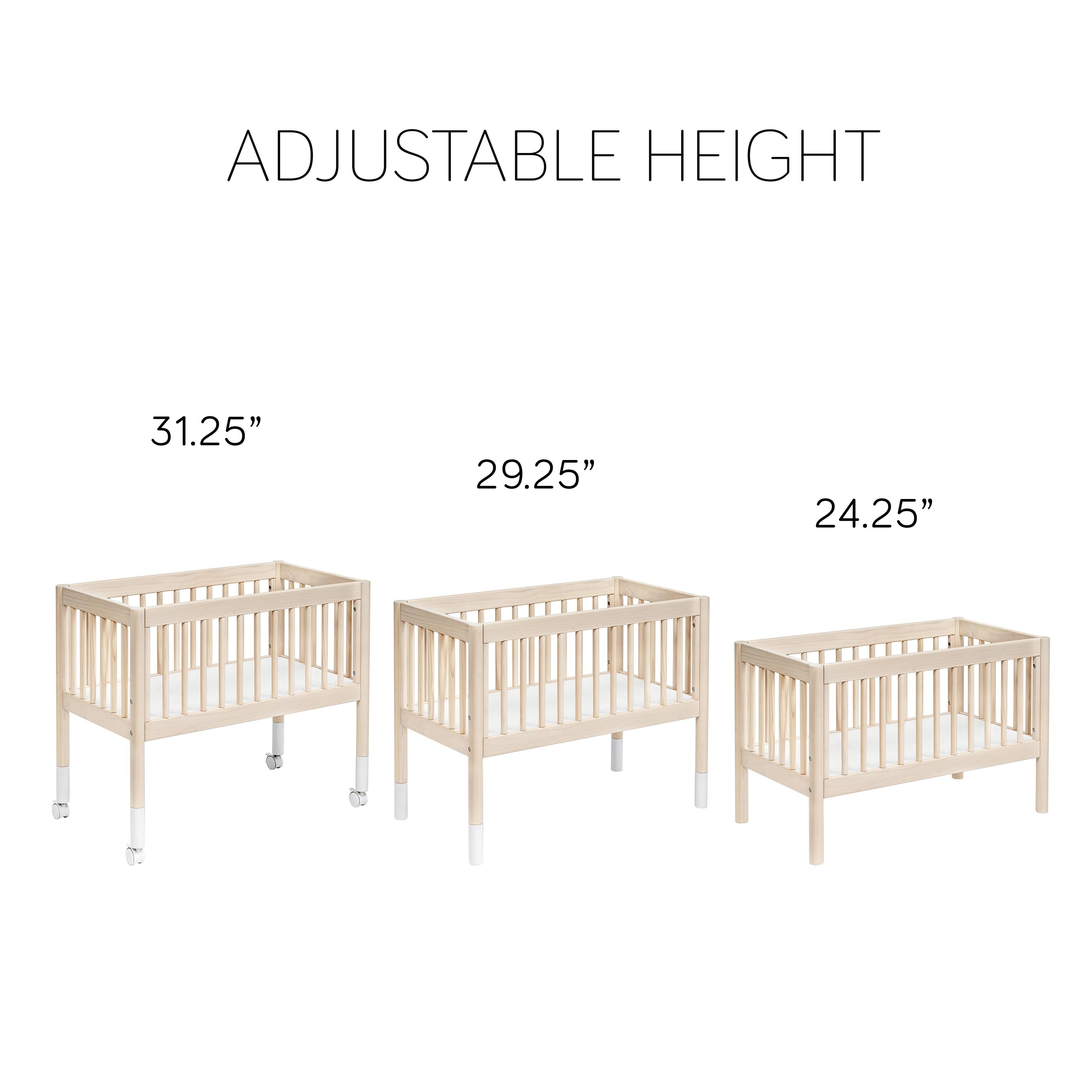 White Washed Natural Portable Bassinet T35136