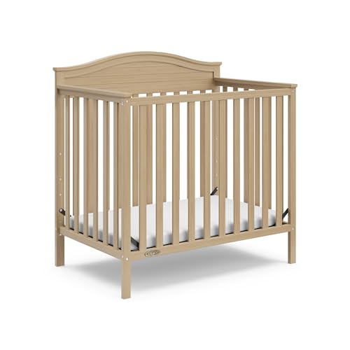 4-in-1 Convertible Mini Crib with Bonus Mattress (Driftwood) P9844