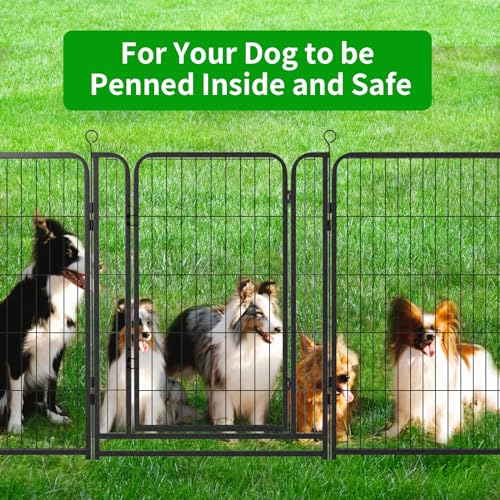 12 Panel 40" Height Heavy Duty Dog Fence with Doors S648354