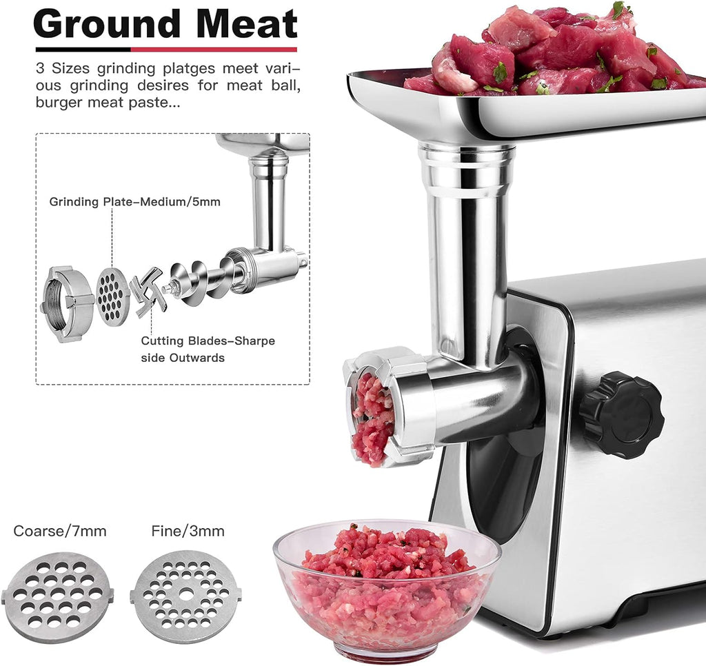 350W Electric Meat Grinder with 4 Sizes Plates F382