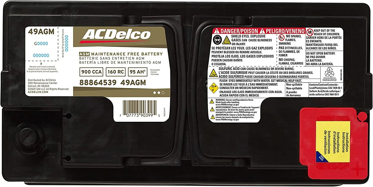 AGM Automotive BCI Group 49 Battery 12 Volts Q504825