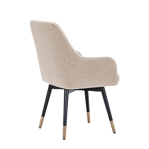 Gray Upholstered Swivel Dining Chairs Set of 2 O85648