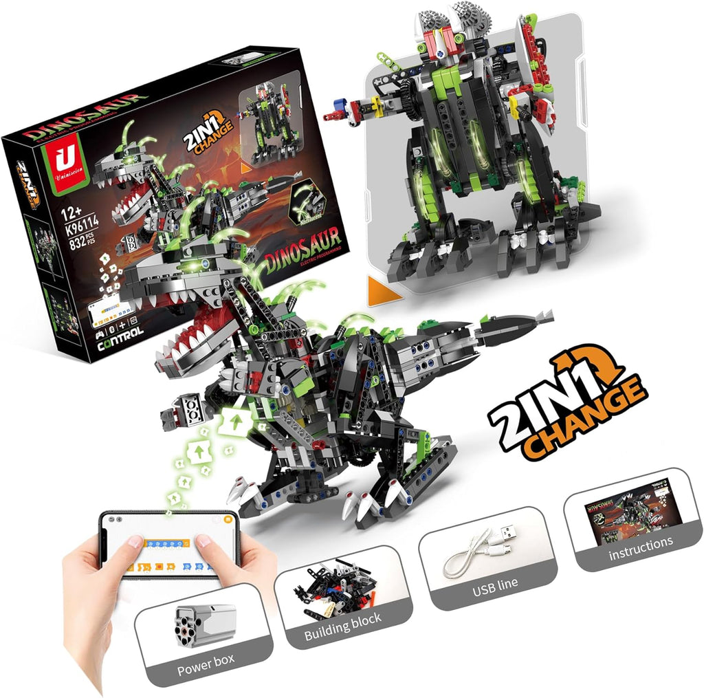 2 in1 Dinosaur Robot Building Kits D7110