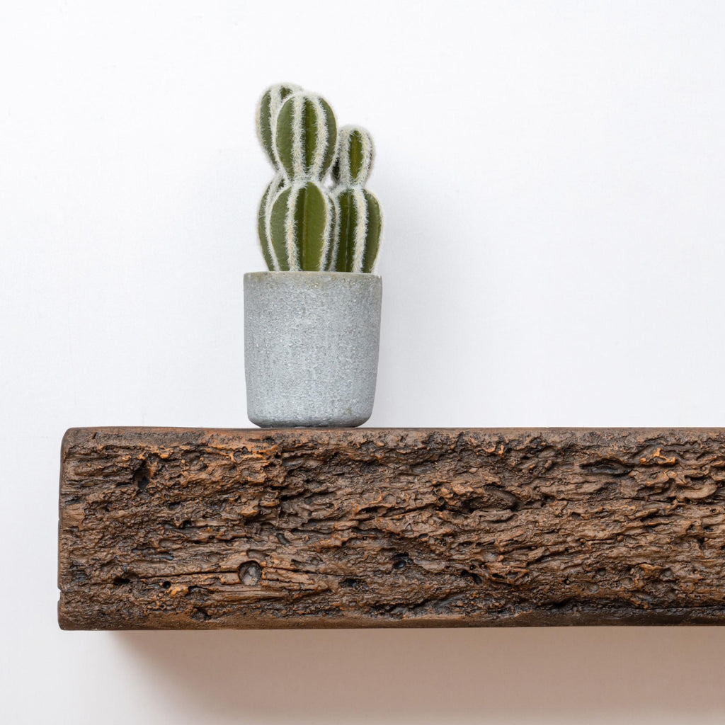 52inch Distressed Brown Floating Concrete Fireplace Mantel Shelf C396