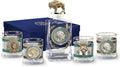 5 Pieces Decanter and Glass Set with 12K Gold Rims X96095