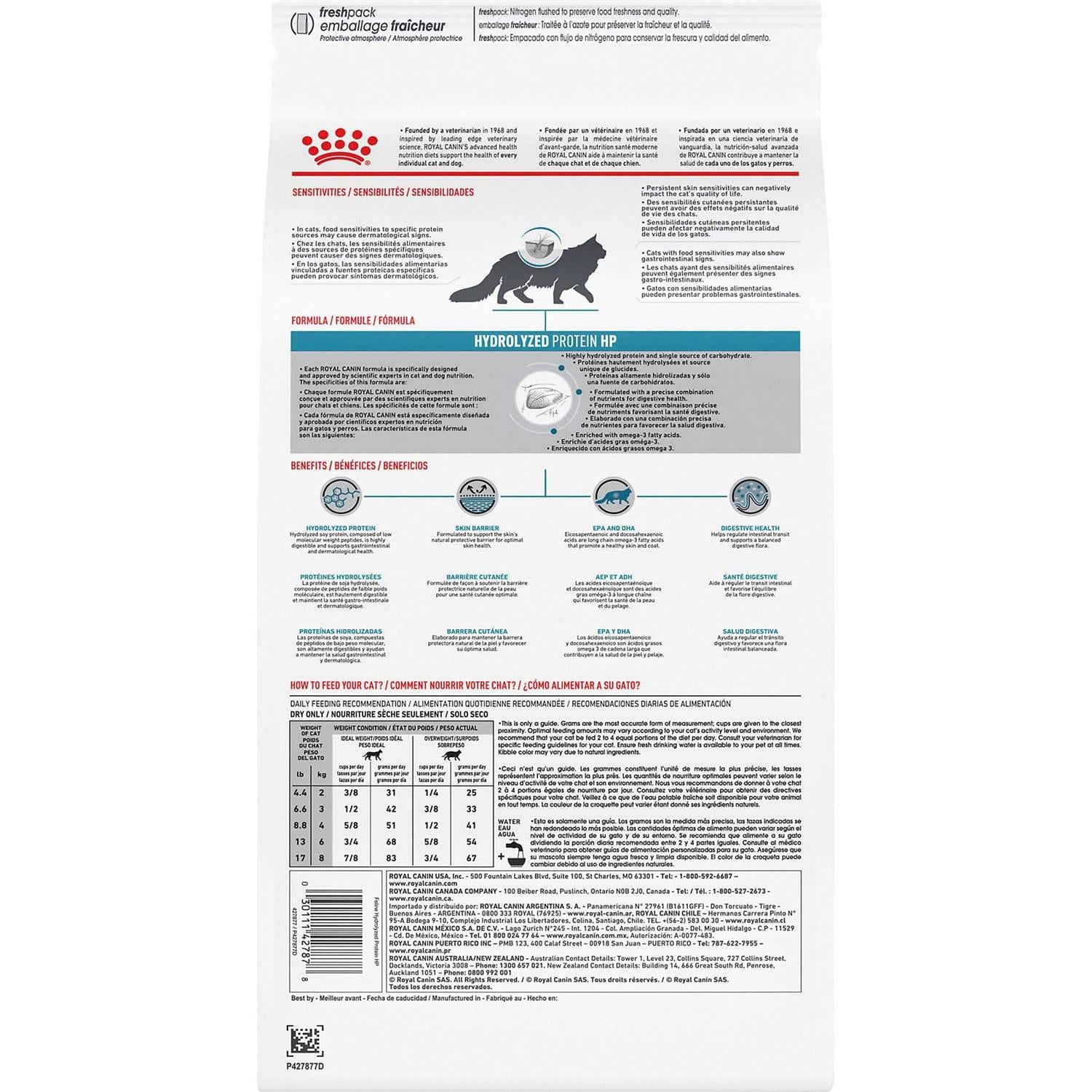 Hypoallergenic Hydrolized Protein Cat Dry Food Z490435