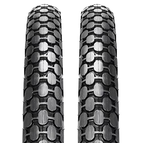 2 Pack 26" x 2.125" Beach Cruiser Bike Tires Black Wall/White Side Wall L489