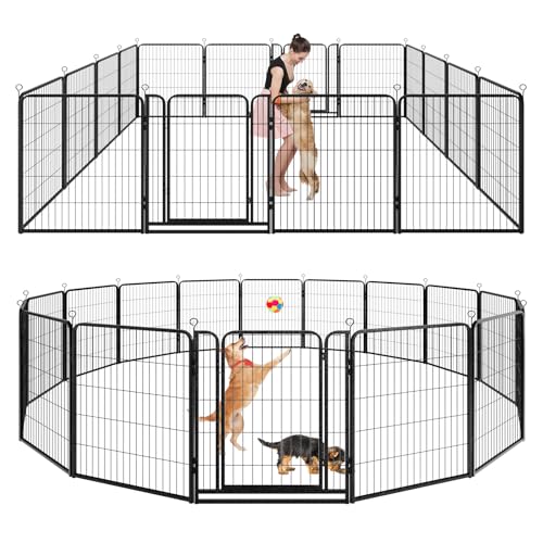 12 Panel 40" Height Heavy Duty Dog Fence with Doors S648354