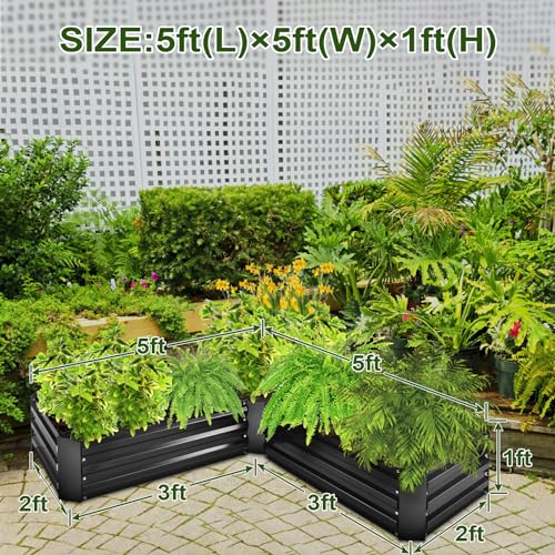 8x4x2ft Tall Galvanized Metal Raised Garden Bed R6321