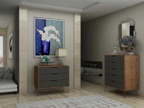 Grey 3-Drawer Bedroom Dresser Set Z88759