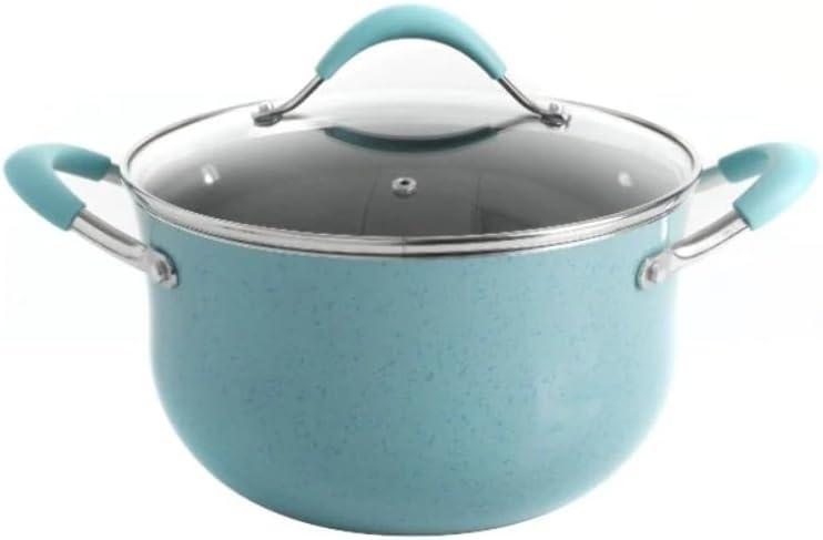 24-Piece Aluminum Cookware Combo Set Turquoise Sky Blue Z395346