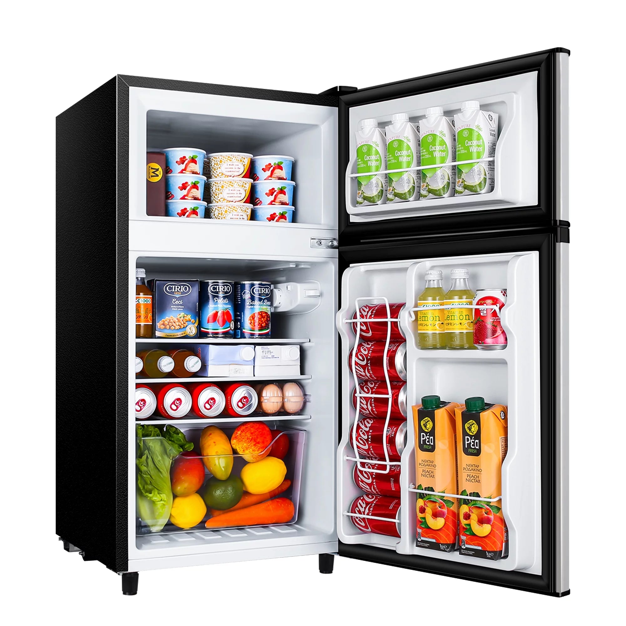 Two Door Mini Fridge with Freezer, 3.5 Cu ft N651609