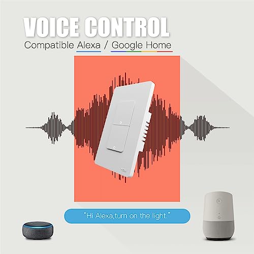 Zigbee Smart Switches, No Neutral Wire, Single Pole Light Switch S607109