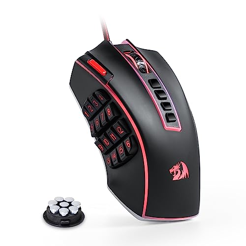 Optical Wired Ergonomic Gaming Mouse with 12 Side Buttons, 12,400 DPI W86171