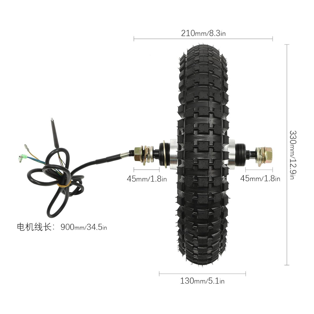 12'' 24V 350W Brushless Gearless Hub Motor Conversion Kit G526123