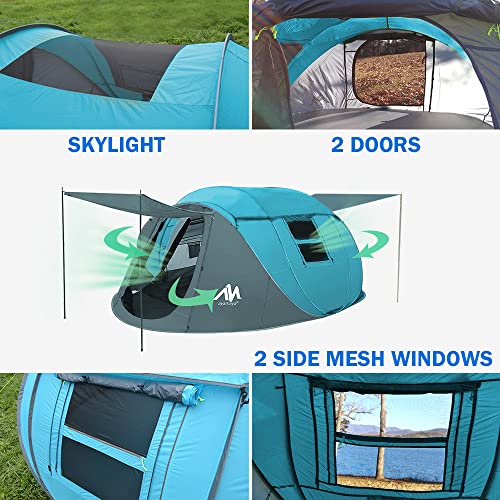 4 Person Pop Up Instant Tents with Removable Rainfly P9796