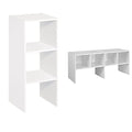 White Stackable 31-inch Vertical Organizer & White Stackable 24-Inch Wide Horizontal Organizer O156920