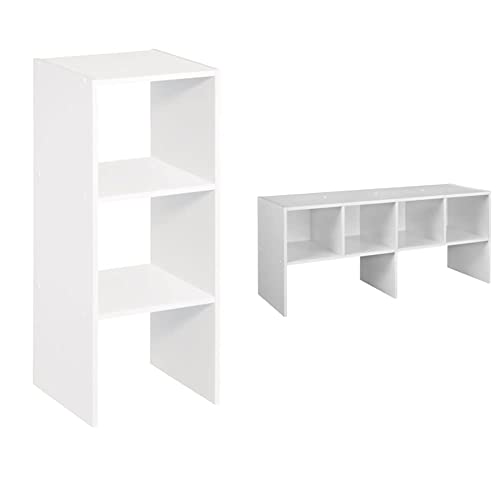 White Stackable 31-inch Vertical Organizer & White Stackable 24-Inch Wide Horizontal Organizer O156920