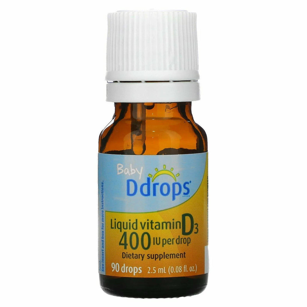 Baby Liquid Vitamin D3 400 IU 2.5 oz 90 Drops Pack of 4 D204075