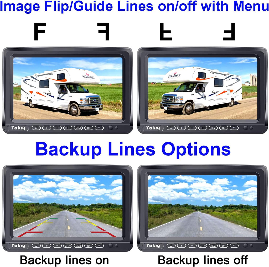 7 Inch HD 1080P Wireless Backup Camera with DVR Monitor M604