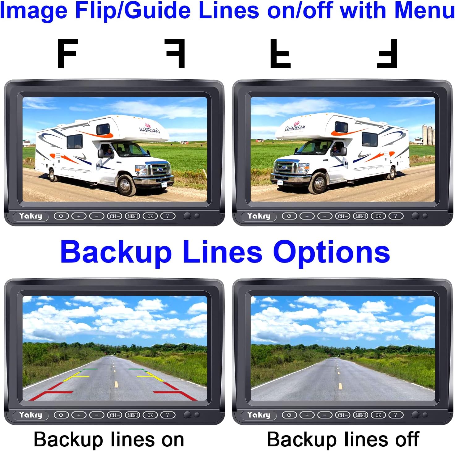 7 Inch HD 1080P Wireless Backup Camera with DVR Monitor M604