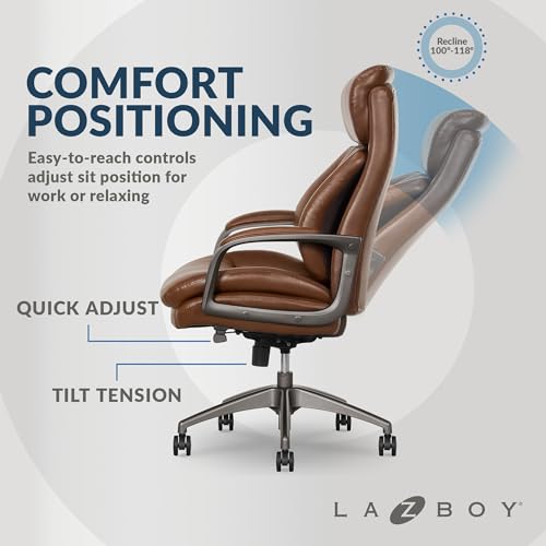 Black Vegan Leather Office Chair with Memory Foam Seat Back G407970