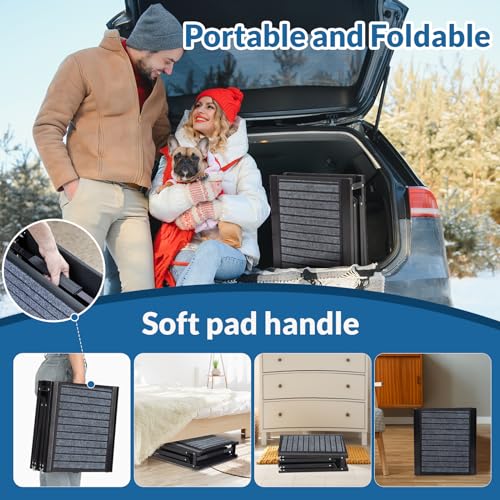 67” Foldable Dog Ramp with Non-Slip Rug Surface F71887