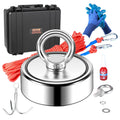 1200 LBS Double Sided Neodymium Magnet Fishing Kit with 65 FT Rope O4083