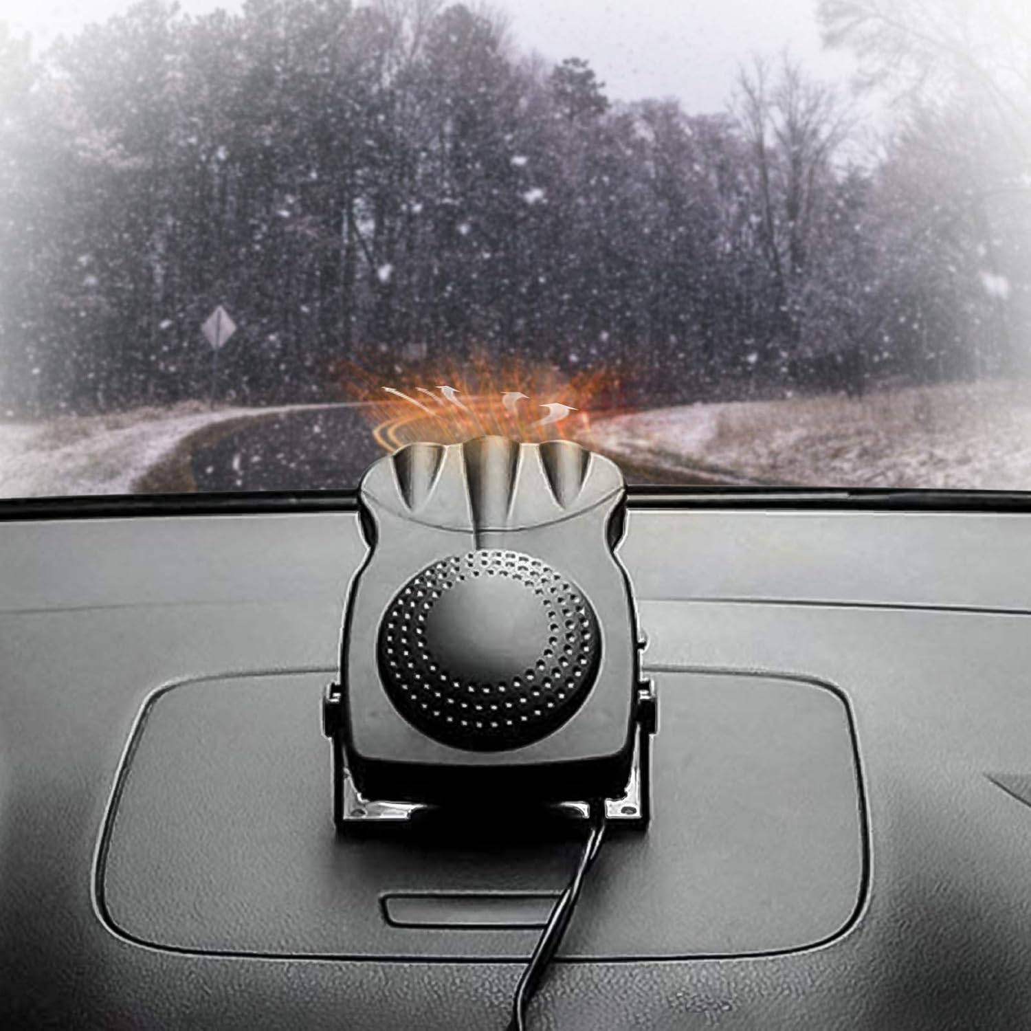 Black 12V 150W Car Heater Cooling Fan Defroster G8750