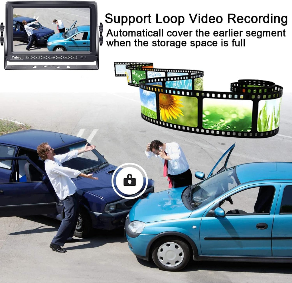 7 Inch HD 1080P Wireless Backup Camera with DVR Monitor M604