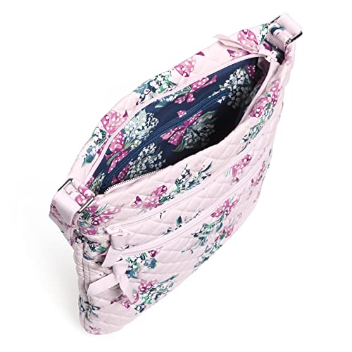 Cotton Triple Zip Hipster Crossbody Purse D3935