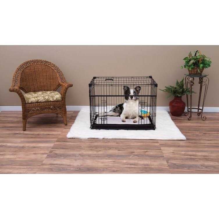 Sliding Double Door Dog Crate V6365