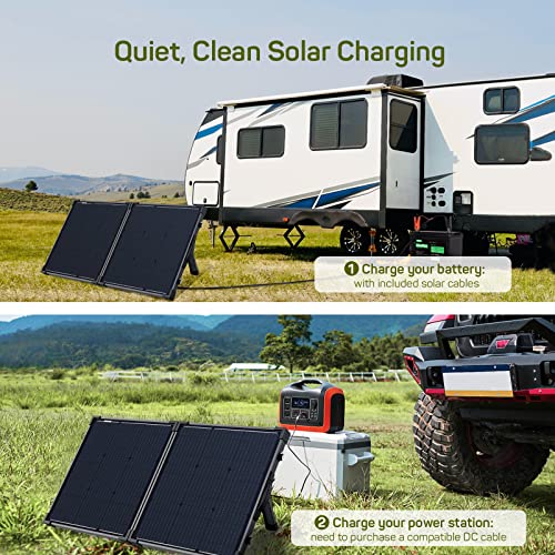 100 Watt 12 Volt Portable Solar Panel Suitcase with 30 Amp PWM Charge Controller I61952