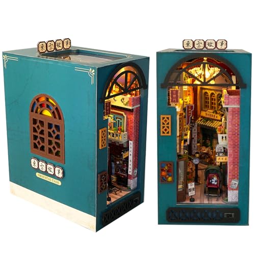 DIY Book Nook Kit with Music Box 3D Wooden Puzzle G658926