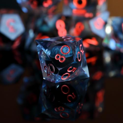 7 Piece Resin Sharp Edge Dice Set B928639