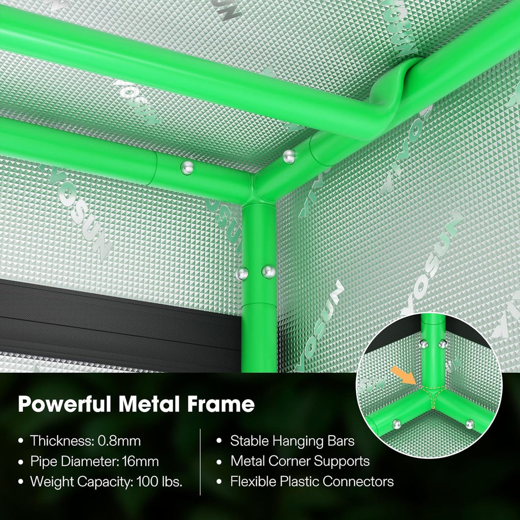 36"x36"x72" Mylar Grow Tent with LED Grow Light R39020