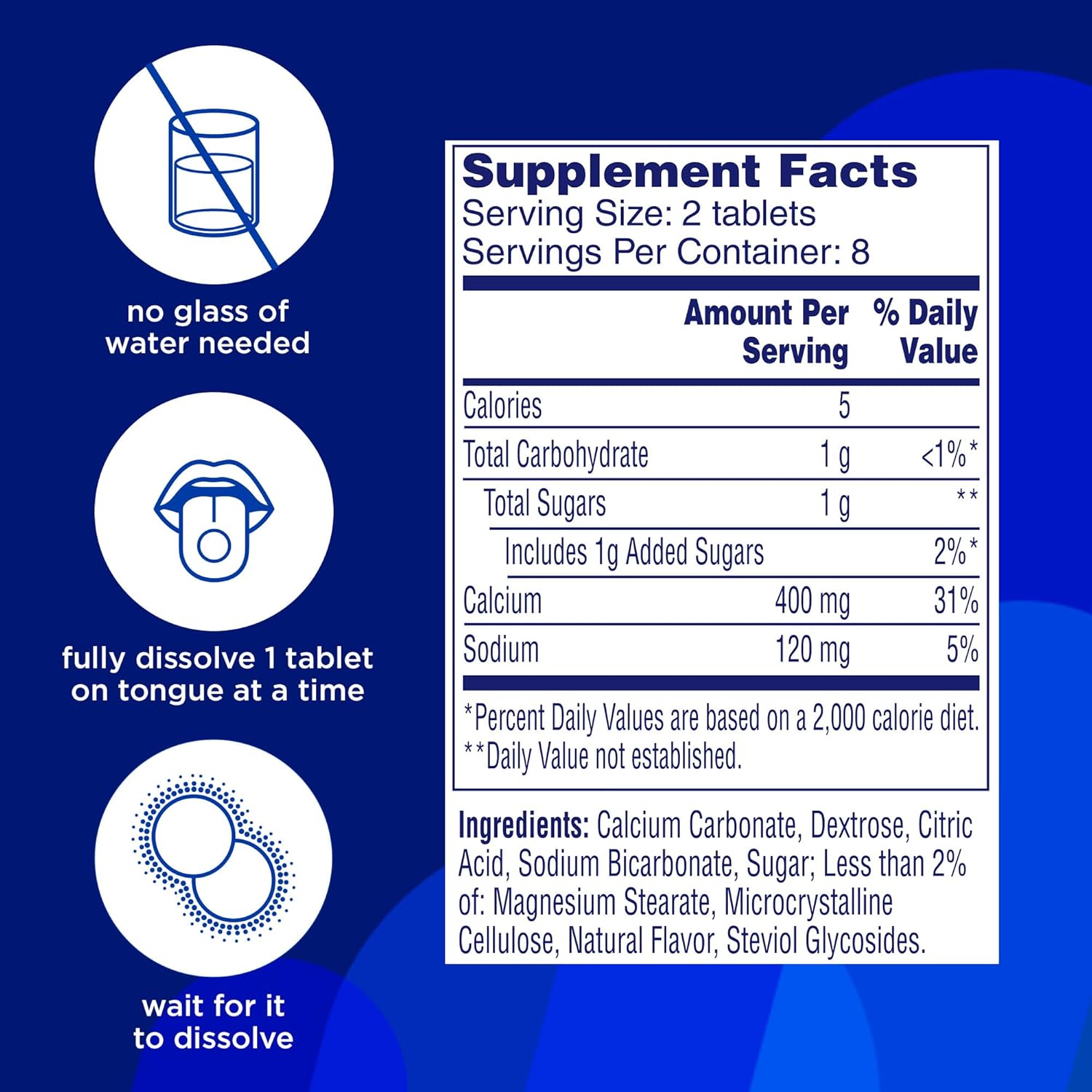 Orange Flavor 64 Count Antacid Tablets C3515