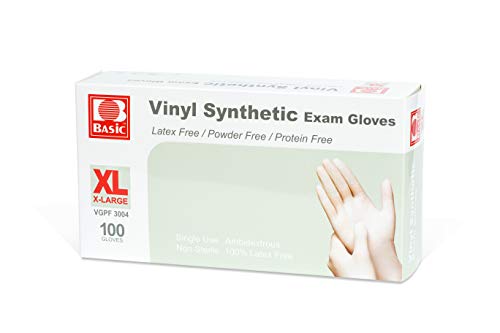 Clear Vinyl Exam Gloves, Extra-Large, Pack of 1000 M783500