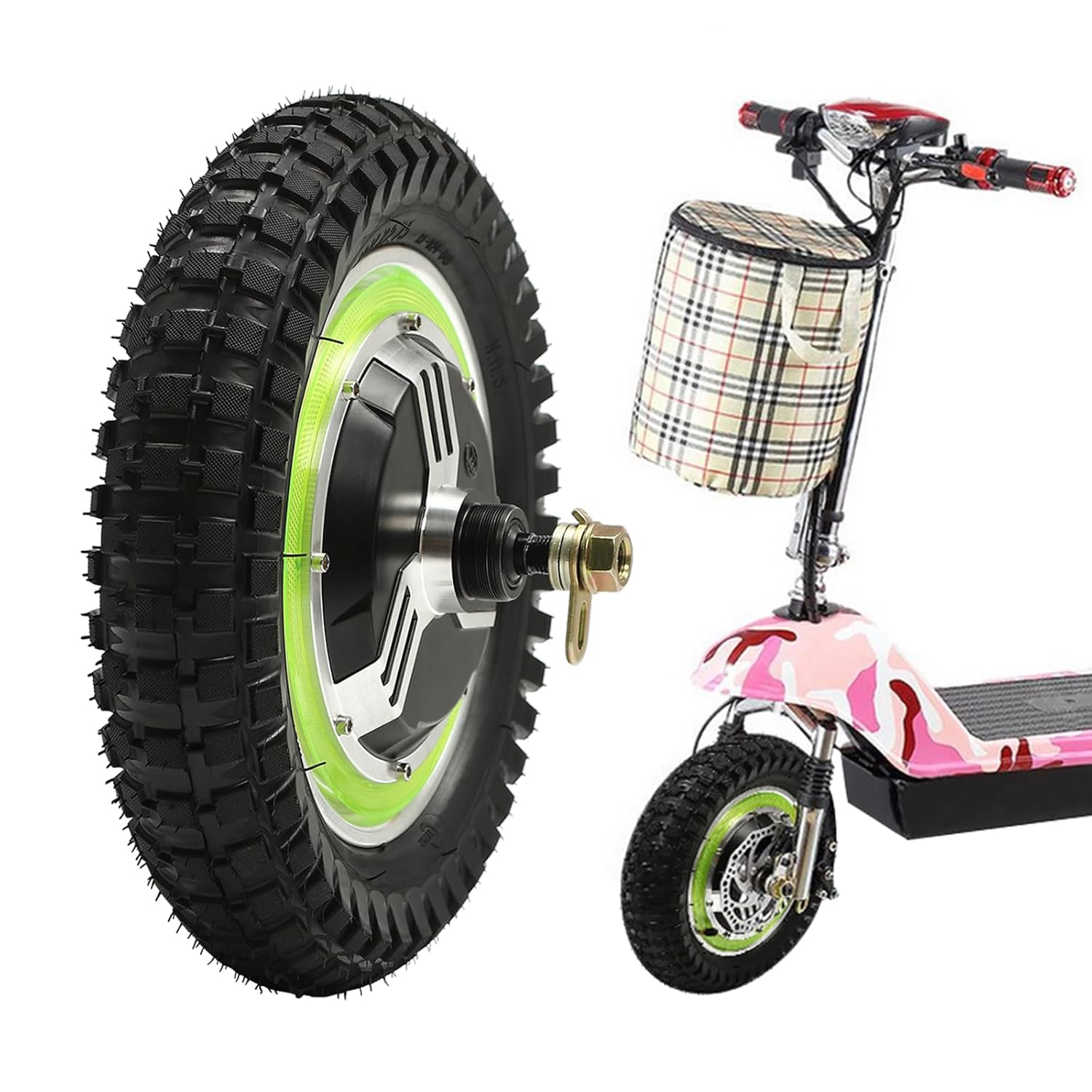 12'' 24V 350W Brushless Gearless Hub Motor Conversion Kit G526123