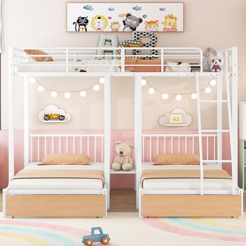Black Triple Bunk Bed Twin Size Q927363