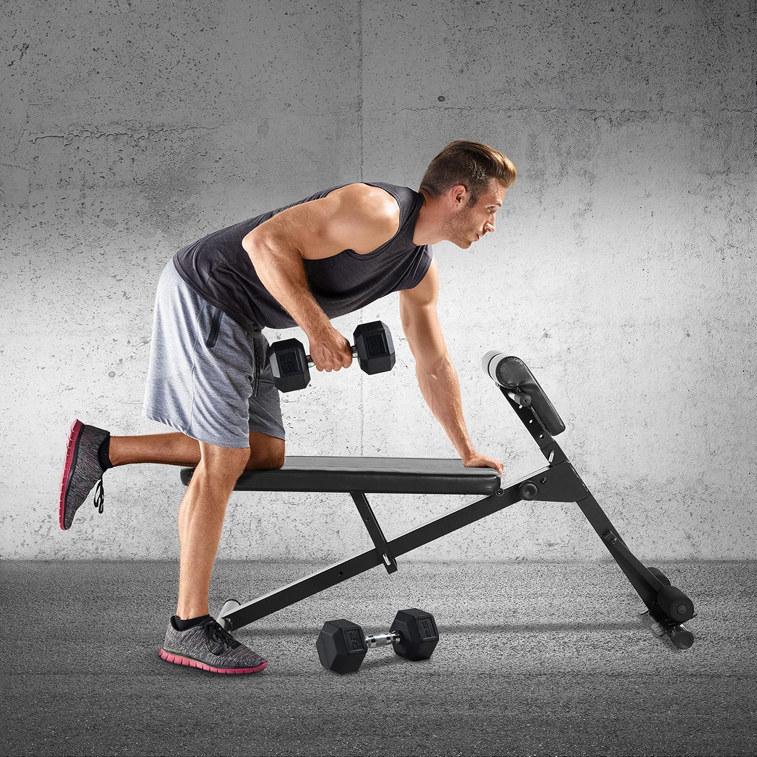 Black Hyperextension Ab Bench Z2106