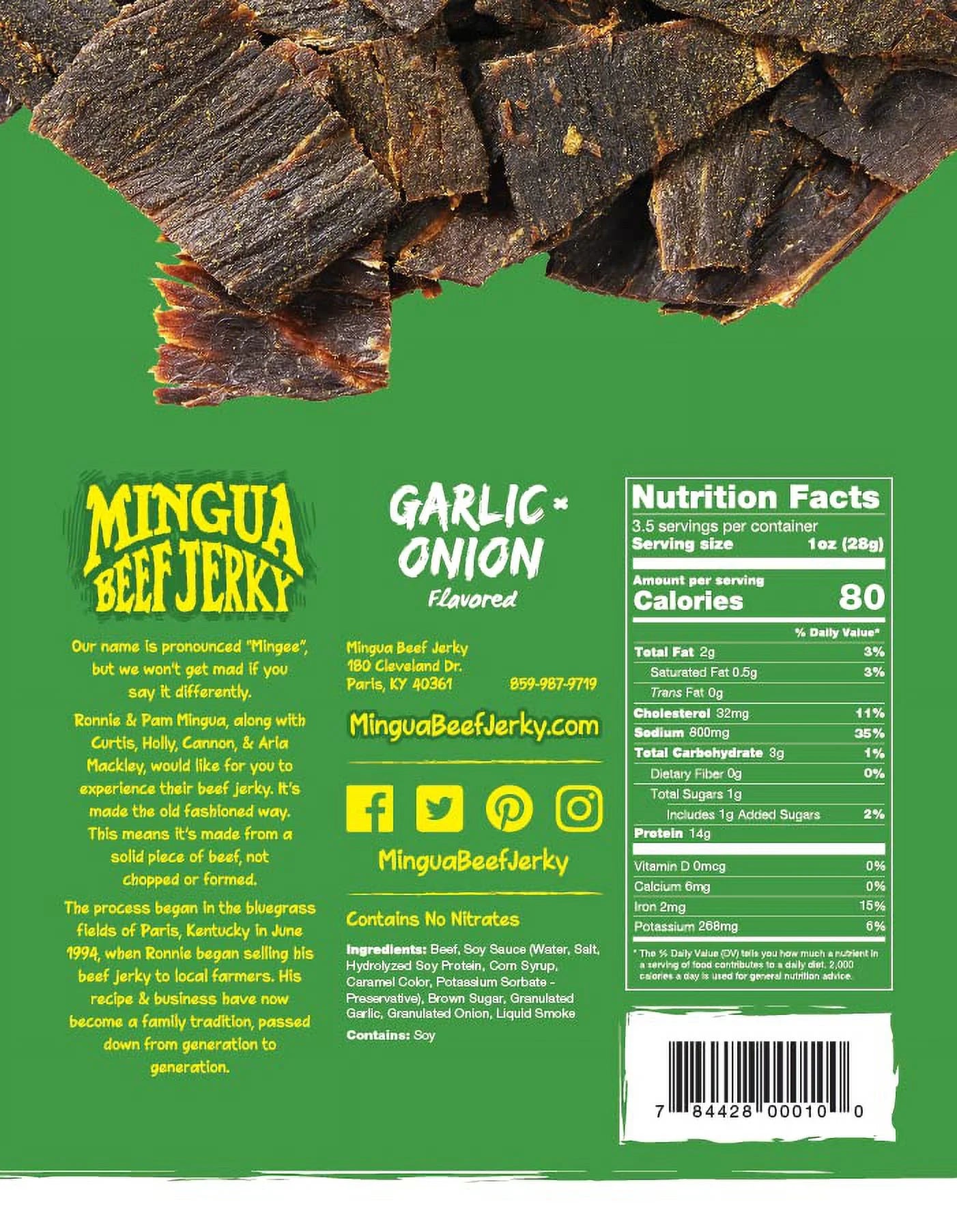 Two Milds + Two Garlic & Onions Beef Jerky, 3.5 ounces, 14.0 Ounce I835