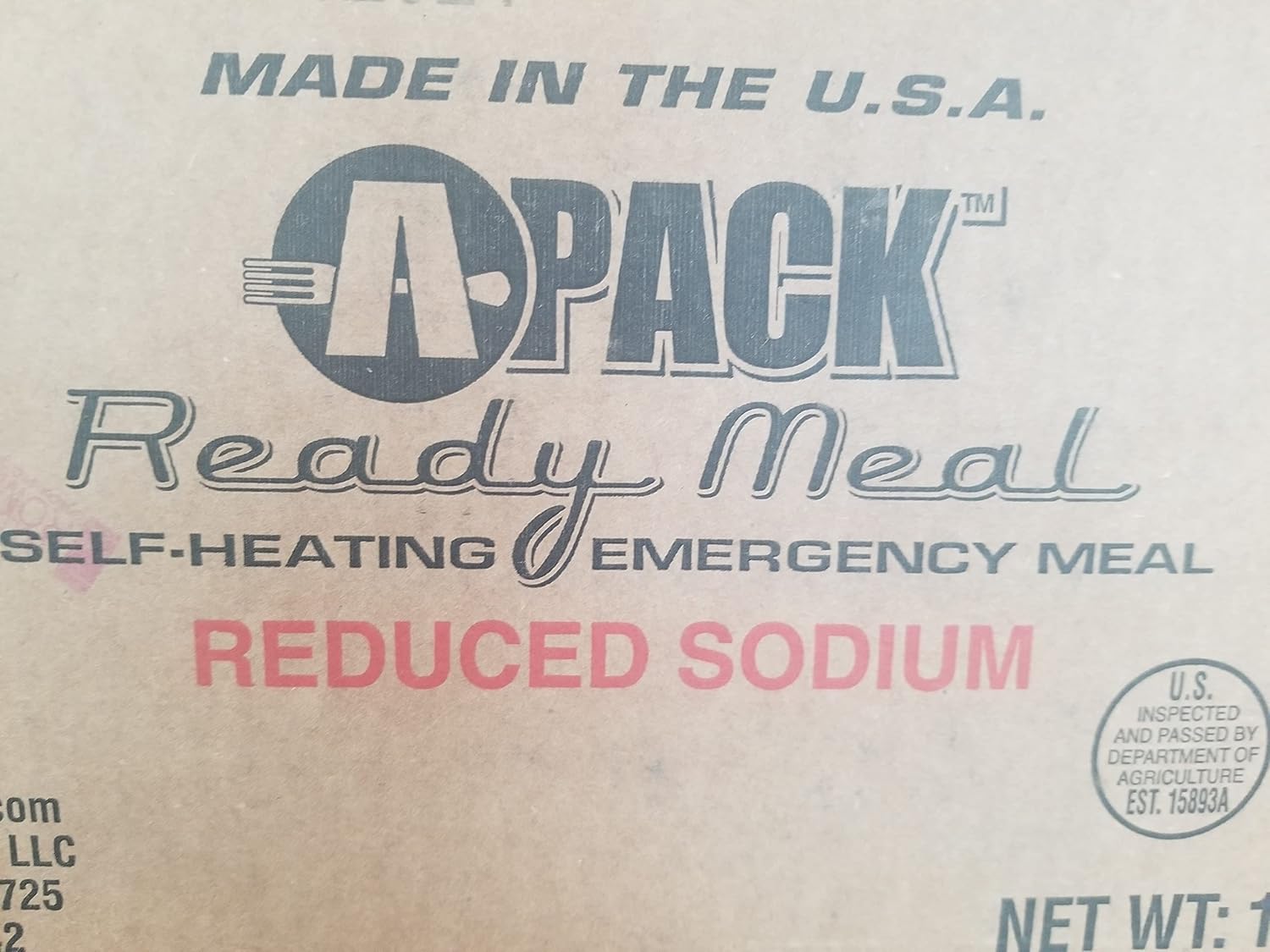 4 Cases of 12 entrees Self-Heating Full Meal E98451