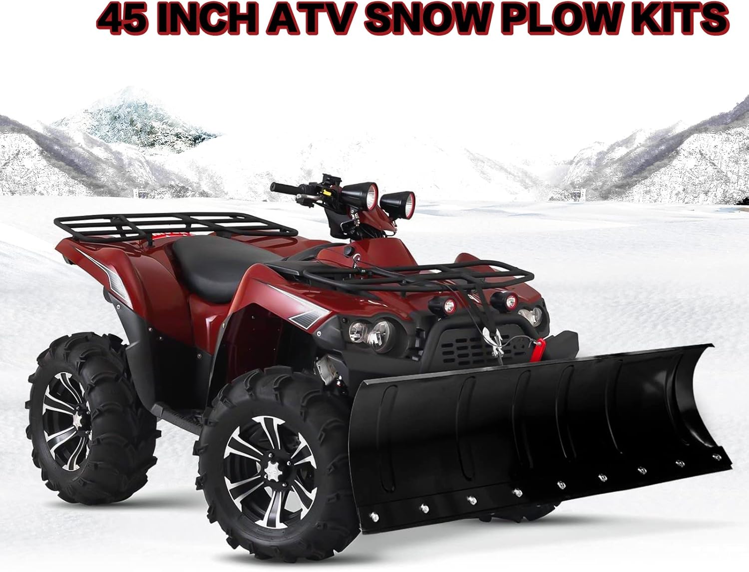 45 Inch Heavy Duty Universal Snow Plow Kit Black B584