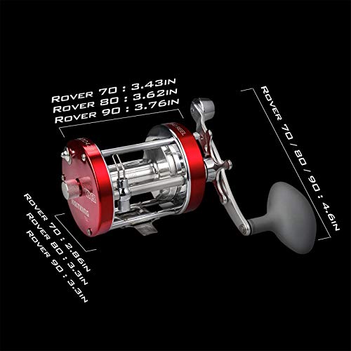 Round Baitcasting Reel with Reinforced Metal Body K5369