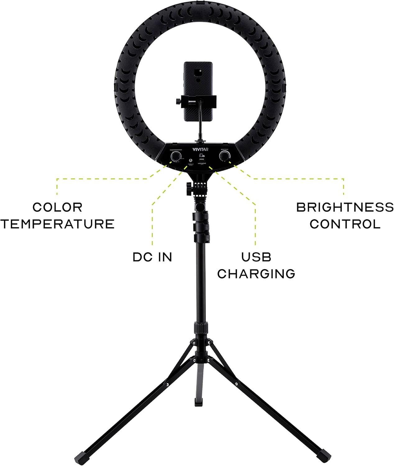 18 Inch LED Ring Light with Stand and Wireless Remote V750856